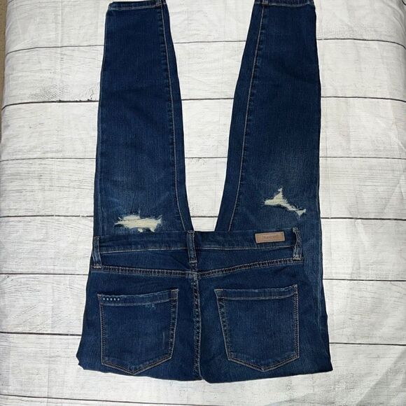 Blank NYC Mid Rise Skinny Distressed Knee Stretch Jeans sz 30 Medium Wash - Picture 4 of 5
